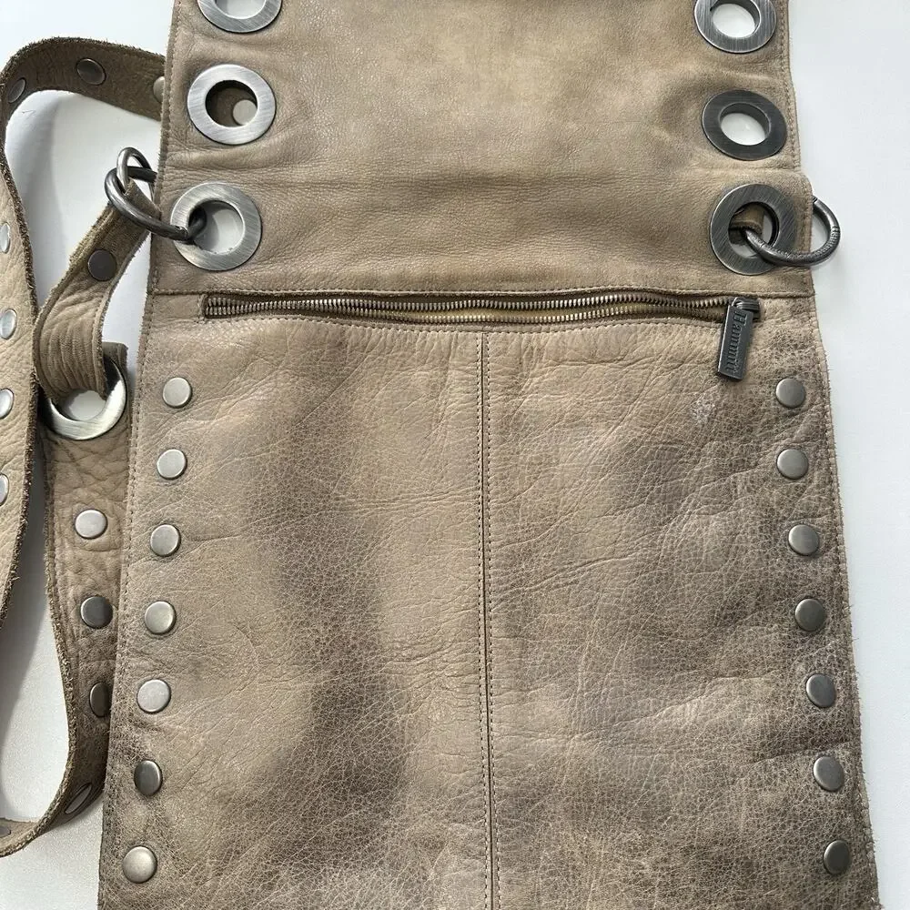 Hammit Womens The Strip Roxbury Crossbody‎ Bag Brushed Silver